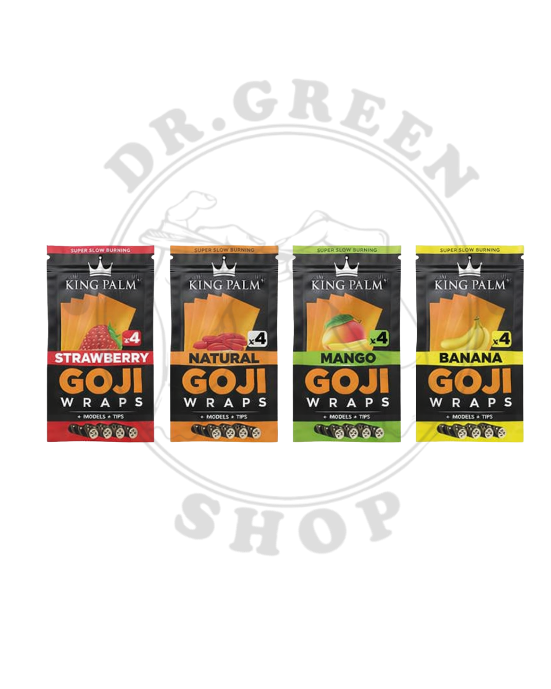 king palm Goji Wraps 4 per-pack sabor - Starwberry