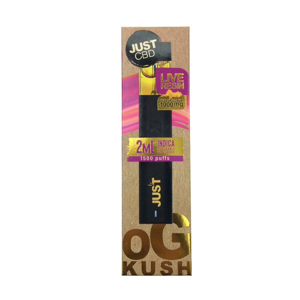 just cbd live resin full spectrum de 2ml indica whit 1500 puff sabor Og kush