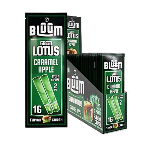 Bluum Wild Flower Rolls Green Lotus sabor manzana Caramelisada paquete de 2 conos