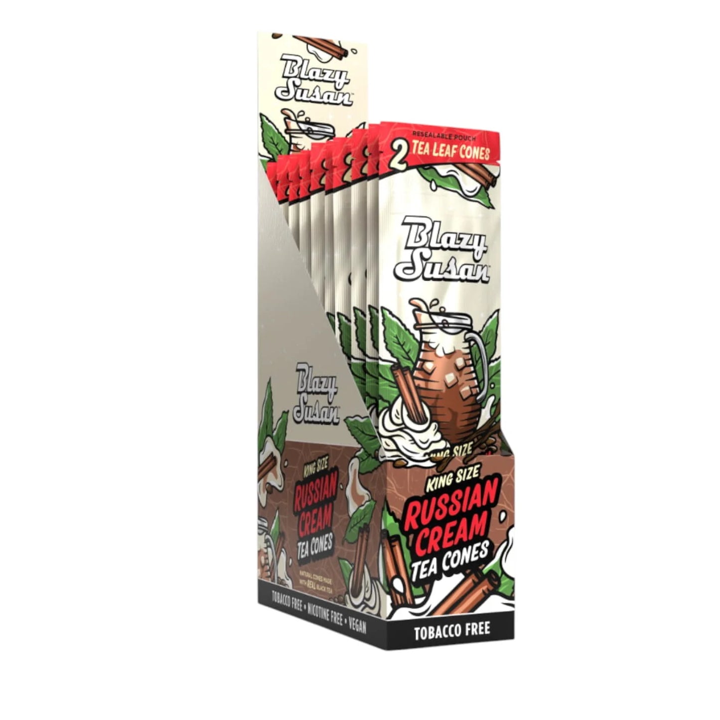 blazy susan Paquete de 2 Cones king size sabor de Russian Cream