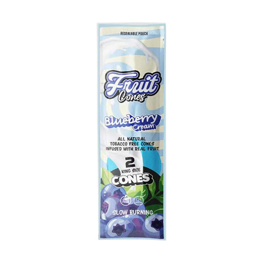 Fruit Cuts Natural Pulp Conos King Size paquete de 2 sabor Blueberry CREAM