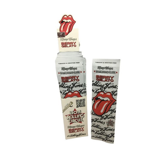 Lion rolling circus special edition Rolling stoneS hemp wrap terpenes sabor berry gelato