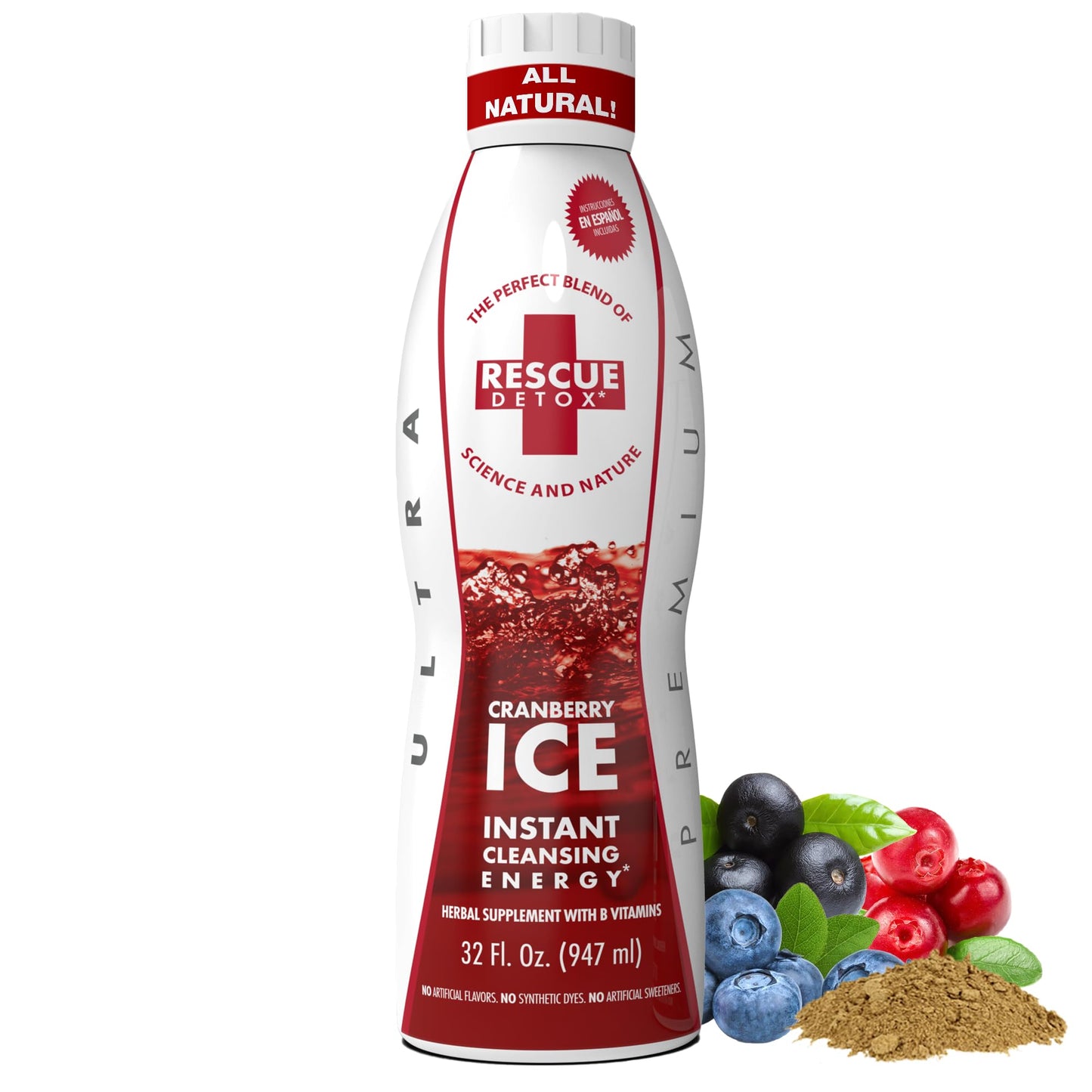 rescue detox ice drink cranberry