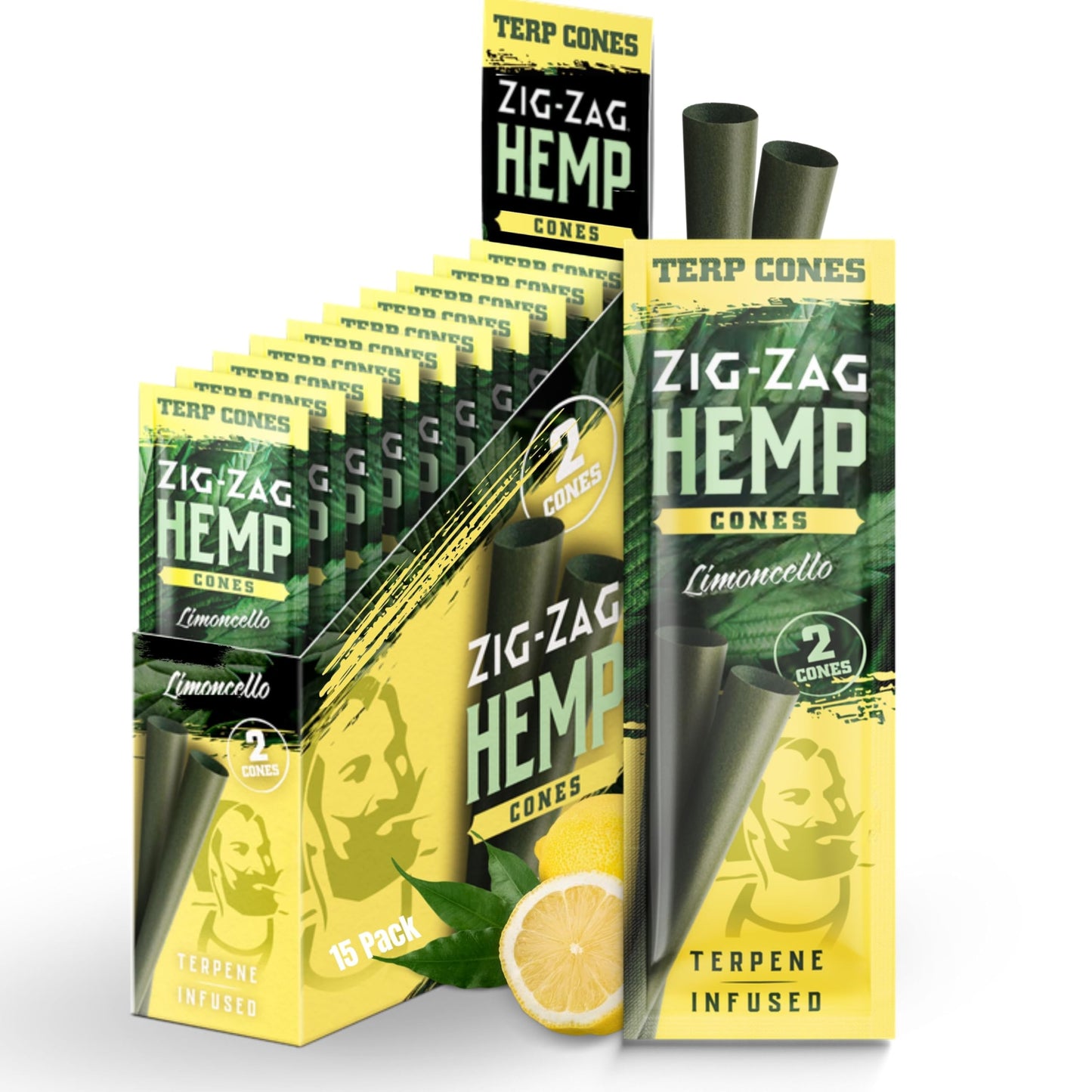 ZIG-ZAG HEMP TERP CONES SABOR LIMONCELLO WITH 2 CONES