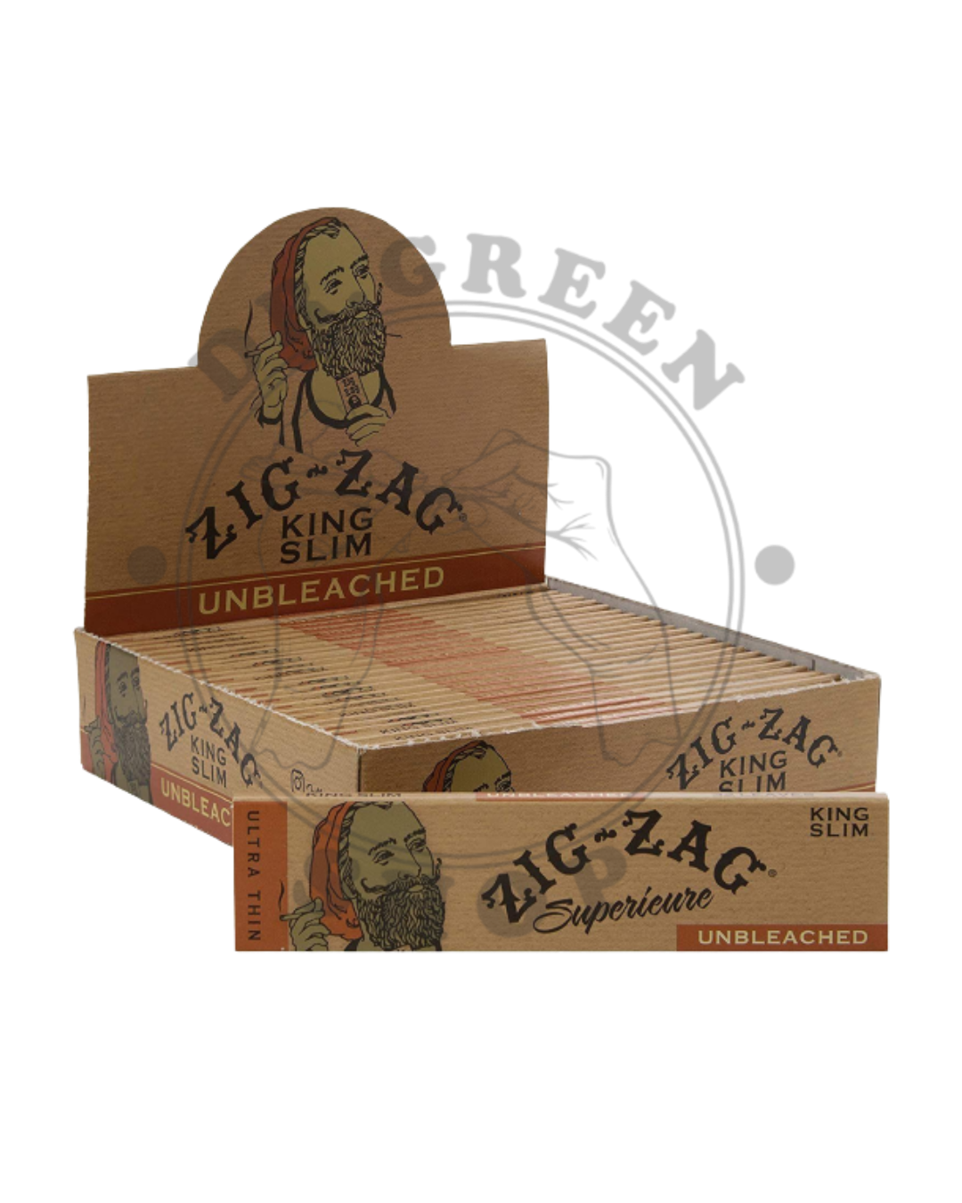 Zig-Zag papeles unbleached king size