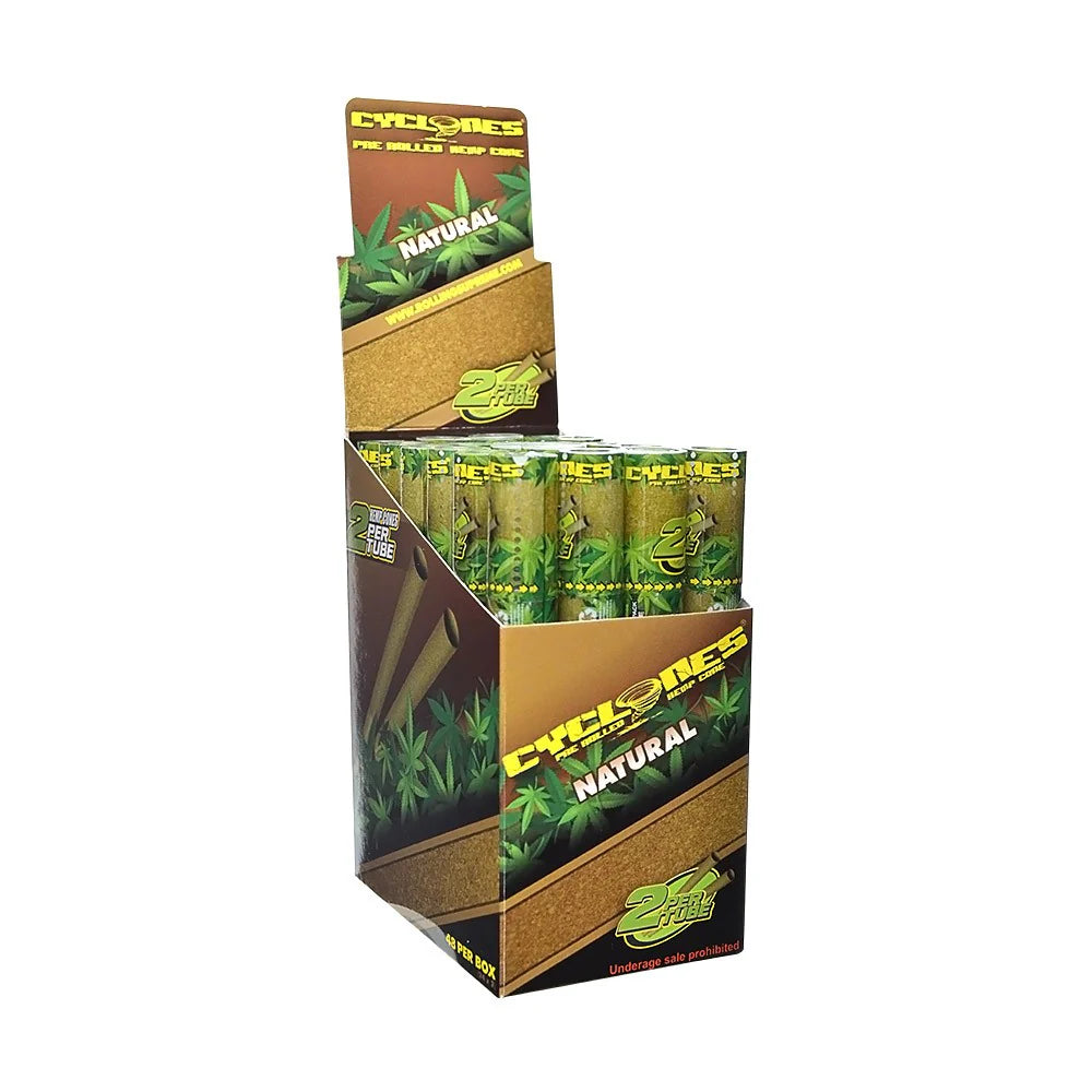 cyclones hemp conos natural paquete con 2 conos