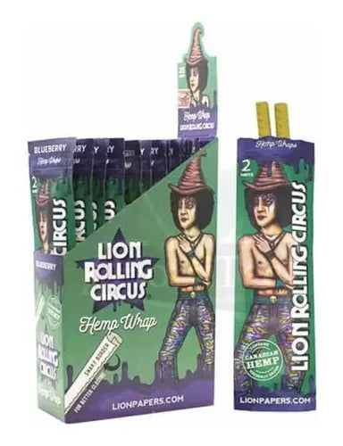 Lion rolling circus hemp wraps sabor blueberry
