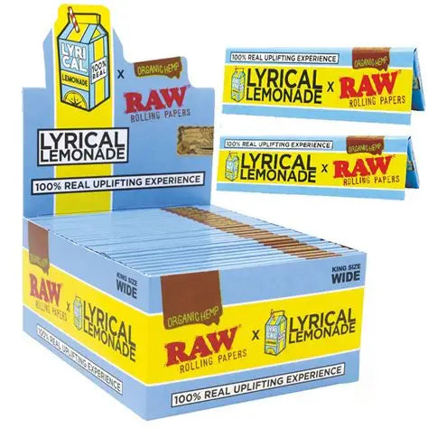 raw king size lyrical lemonade wide whit 32  leaves per-pack