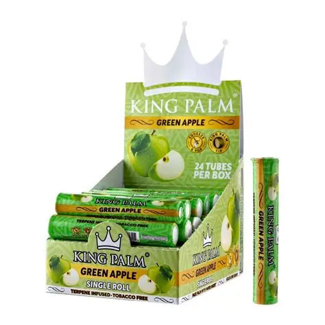 King Palm Wraps Single Roll Mini Size sabor green apple