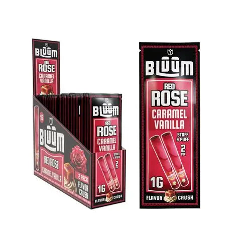 bluum wild flower red rose sabor caramelo y vanilla paquete con 2 conos