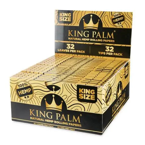 King Palm Papers natural rolling papers king size 100% hemp