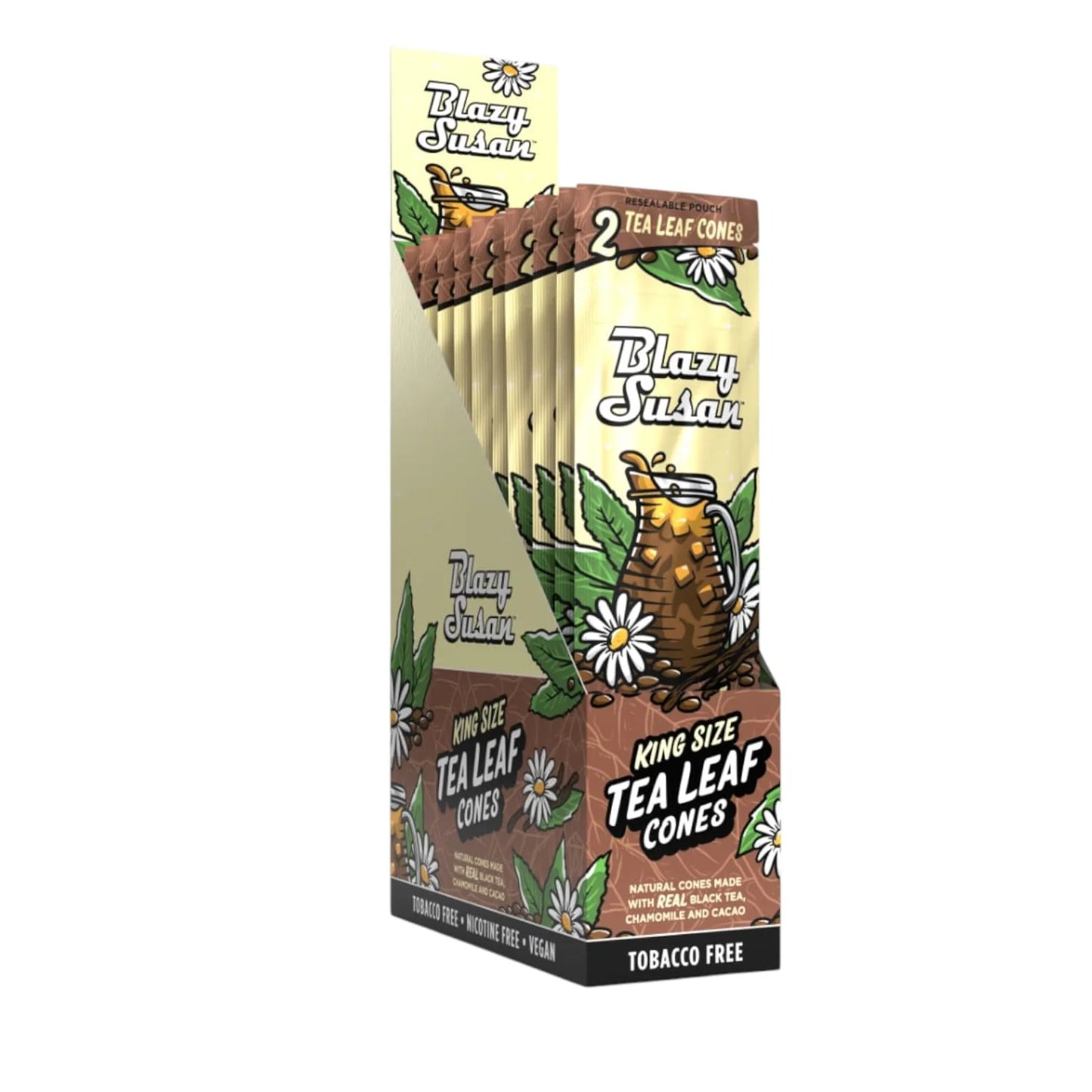 Blazy susan Paquete de 2 Conos king size de sabor Te de manzanilla y cacao