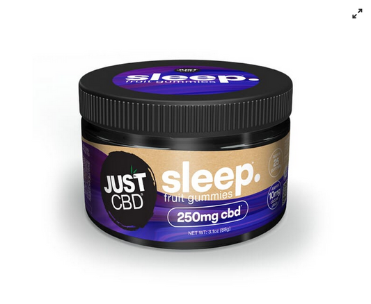 just cbd sleep fruit gummies 25 gummies of 10mg cdb per gummie