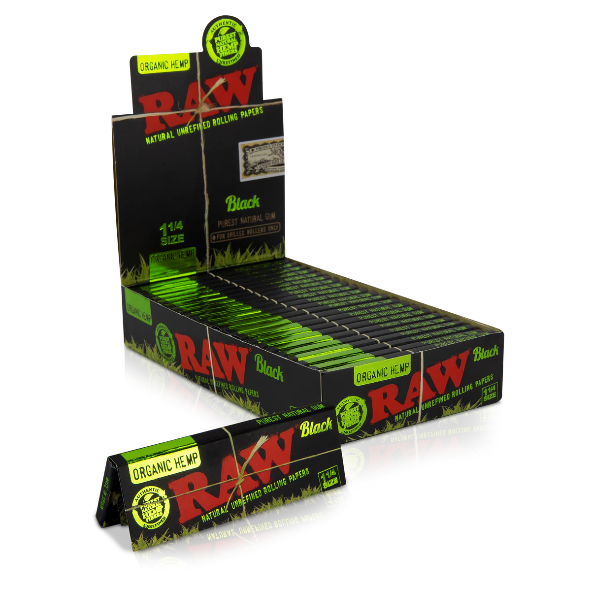Raw Organic BLACK 1 1/4